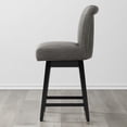 thumbnail image 2 of CHITA Swivel Counter Height Bar Stools with Fabric,26 inch, Faux Leather in Slate, 2 of 7