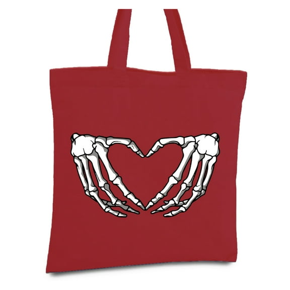Awkward Styles Hand Skeleton Heart Tote Bag Skull Summer Bags Skull Accessories Gothic Gifts for He Dia de Los Muertos Accessories