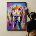 thumbnail image 4 of Bloodhound Dog Gift - Art Bedroom - Graffiti Dog Wall Art For Living Room Large Size Modern Home Wall Decor Abstract Canvas Wall Art Ready to Hang Size 11''x17'', 24''x36'', 4 of 4