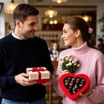 thumbnail image 4 of 10"Cardboard Heart Shaped Mache Flowers Packaging Strawberries Sweets Gift Box with Clear Lid Set of 2(L/M) (White, Heart Shaped), 4 of 10