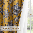 thumbnail image 3 of NICETOWN Floral Curtains for Bedroom, Blackout Thermal Insulated Privacy Protection Curtains Grommet Room Darkening Drapes for Living Room, Golden Oak, 52"x84", 2 Panels, 3 of 11