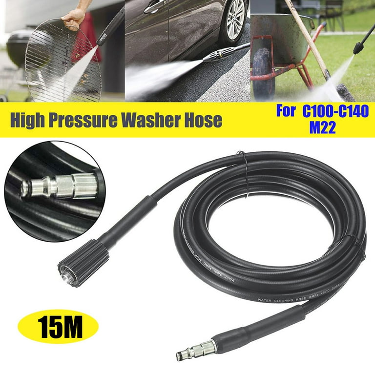 High Pressure Washer Hose M22 18Mpa 5 10 15m Black Garden Washer