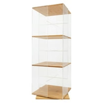 CRXX 3 Tier Clear Freestanding Bookshelf ,Acrylic Bookcase Book Display Storage Shelf