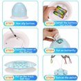 thumbnail image 4 of Juguetes para gatos: divertido y automático, giratorio, eléctrico, mariposa y pelota, juguete para gatito, juguetes interactivos para gatos, juguetes para gatos de interior, azul Feliz Sencillez, 4 of 5