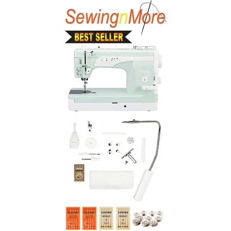 Elna Elnita ef1 High Speed Straight Stitch Sewing & Quilting Machine w/ Exclusive Platinum Series Sewing Package!