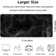thumbnail image 2 of Topographic Contour Extended Big Mouse Pad Large,XL Gaming Mouse Pad Desk Pad,31.5x11.8inch Long Computer Keyboard Mouse Mat Mousepad with 3mm Non-Slip Base and Stitched Edge for Home Office Work, 2 of 7