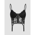 thumbnail image 1 of Top de tirantes cruzados con encaje y espalda descubierta para mujer, estilo sexy europeo y americano, con escote irregular y favorecedor para chica sexy, 1 of 6