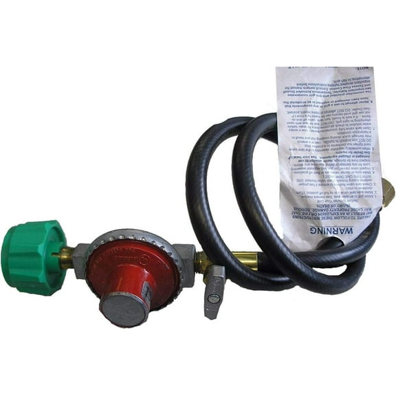 High Output Turkey & Fish Fryer Adjustable 10 psi Regulator and Three Foot Hose