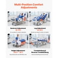 thumbnail image 2 of KFFKFF Premium 5 Function Full Electric Hospital Bed, ICU Electric Medical Bed with Trendelenburg & Reverse Trendelenburg and Central Locking System, 550LBS Loading, 2 of 9