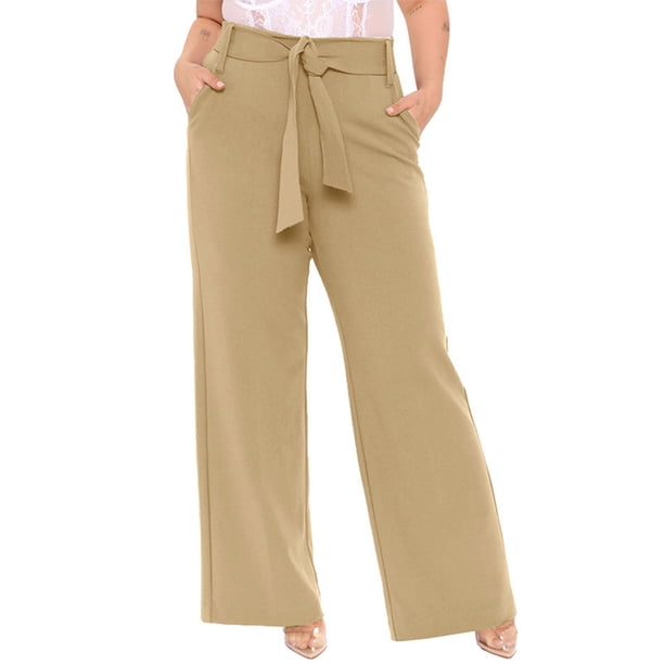 Sexy Dance Pantalones de mujer Pantalones palazzo de color liso Pantalones de cintura media Pantalones holgados Uso diario