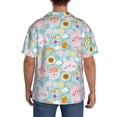 thumbnail image 3 of Logiee Love You Rabbit Print Men's Button Down Shirts Short Sleeve, Summer Beach Shirts,Vacation Wedding Shirts,Men's Casual Button-Down Shirts with Pocket-3X-Large, 3 of 5
