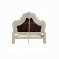thumbnail image 5 of Ally King Bed, Classical White Faux Leather Victorian Carved Wood, 5 of 7