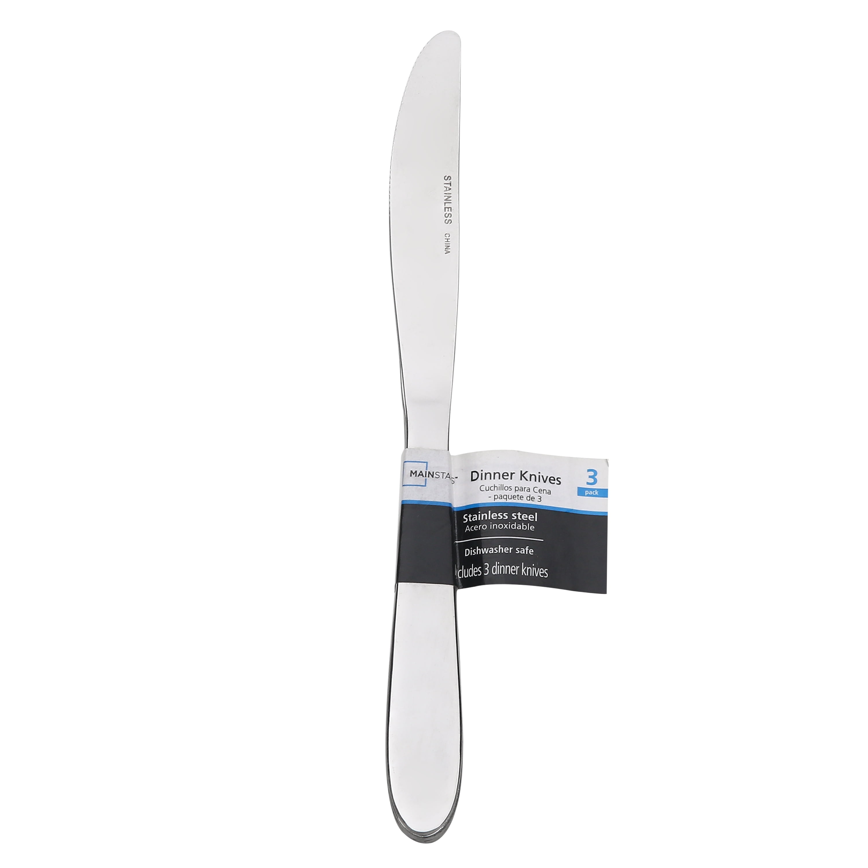 Mainstays Breck Stainless Steel Dinner Knife Set 3 Piece Walmart Com Walmart Com