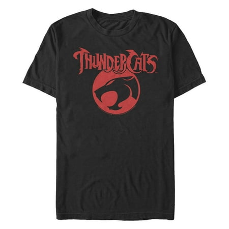 Men s ThunderCats Classic Red Logo Emblem Graphic Tee Black 3X Big Tall