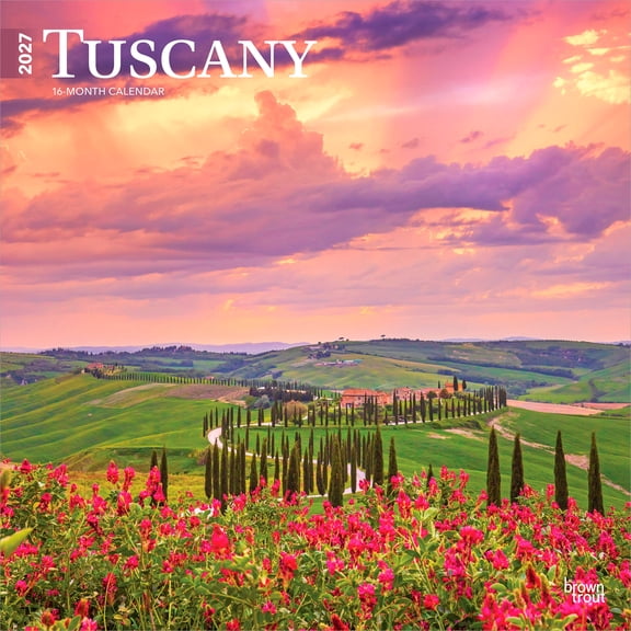 Tuscany | 2027 12x24" (Hanging) Wall Calendar | Plastic-Free