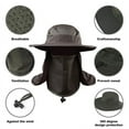 thumbnail image 5 of Summer Outdoor Sun Protection Fishing Cap Neck Face Flap Hat, 5 of 5