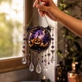 thumbnail image 5 of Halloween Crystal Wind Chime, Lightweight Acrylic Build, Silent Swaying Beads, Spooky Motif, Easy Window Wall Hanging (Pumpkin), 5 of 7
