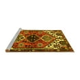 thumbnail image 2 of Ahgly Company Machine Washable Indoor Square Persian Yellow Traditional Area Rugs, 4' Square, 2 of 4