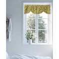 thumbnail image 4 of Summer Tie Up Valances Curtain, Adjustable Kitchen Green Tropical Plant Orange Background Valances for Windows Decor, Rod Pocket Short Curtains Set for Bedroom/Bathroom, 60"x18", 4 of 8