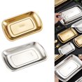 thumbnail image 4 of Plateau en Acier Inoxydable pour Barbecue Rôtir du Poisson Assiettes Fond Plat Plat Plat 4, 4 of 8