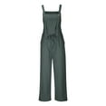thumbnail image 4 of aidice Overalls for Women Casual Drawstring Adjustable Straps Solid Color Straight Leg Pants Jumpsuits Pockets, 4 of 6