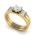 thumbnail image 2 of 0.50 Ct EF/VVS1 Round Moissanite Promise Rings 925 Sterling Silver Gold Vermeil Solitaire Women Ring, 2 of 7