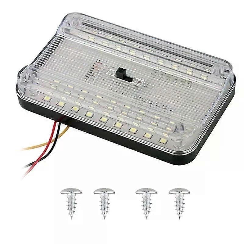 12V LED Bright RVs Rectangular Light 36SMD 12V Interior Ceiling Dome ...
