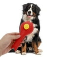 thumbnail image 2 of Unique Bargains 1 Pc Durable V Shape Tail Pet Grooming Brush for Dog for Cat 7.87"x3.07"x1.97" Gold Tone Red, 2 of 6
