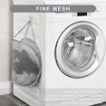 thumbnail image 3 of Hanging Laundry Basket, 2 Pieces Laundry Baskets, Foldable Laundry Baskets, Dirty Laundry Bin, Gray Mesh Fabric Laundry Basket for Quilts, Blankets, C, 3 of 5