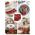thumbnail image 3 of Merry Christmas Cloth Napkins Set of 8 Reusable Dinner Napkins, Red Xmas Tree Snowflake Poinsettia Winter Cocktail Napkin Washable Table Napkins for Wedding/Holiday Party/Baby Shower 20"x20", 3 of 7