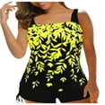 thumbnail image 1 of Women Plus Size Tankini Swimsuits Two Piece Swim Top Shorts Tummy Control Bathing Suits Swimwear, 1 of 7