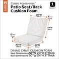 thumbnail image 3 of Classic Accessories Patio Chair Seat and Back Cushion Foams, 44 x 20 x 3 inch, 3 of 17