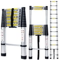 thumbnail image 1 of Soges Telescopic Ladder, 16.5 FT Aluminum Extension Ladder with Non-Slip Feet, Portable Telescoping Ladder, Multi-Purpose Collapsible Ladder for Homework, 330lb Capacity, 1 of 7