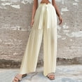 thumbnail image 6 of Sngxgn Womens Wide Leg Pants High Waisted Joggers Loose Lounge Pants(Beige,XL), 6 of 8