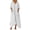 White, variant on Womens Cotton Maxi Dresses Casual 3/4 Sleeve V Neck Loose Long Kaftan with Pockets Summer Flowy Sundress Black S