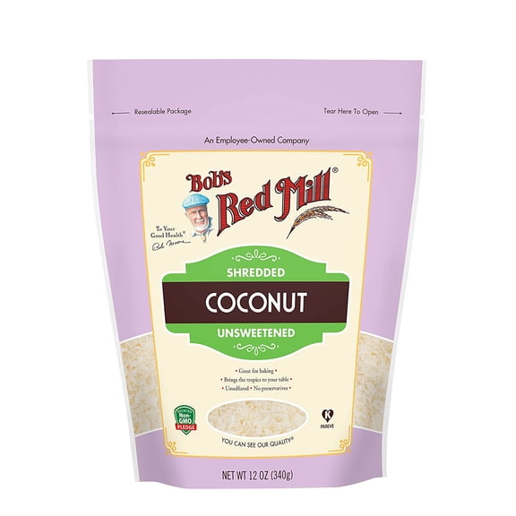 Bob's Red Mill Shredded Coconut, 12oz (Pack of 1) - Non GMO, Fair Trade Certified, Vegan, Paleo Friendly, Keto Friendly Friendly, Kosher ( PACK OF 2 )