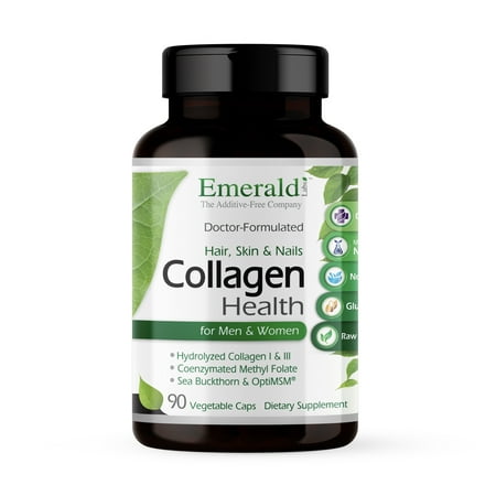Emerald Labs Collagen Health with Sea Buckthorn, Saw Palmetto, Beta-Sitosterol, B Vitamins, and Collagen for Hair, Skin, and Nails Health, and Joint Support - 90 Vegetable Capsules