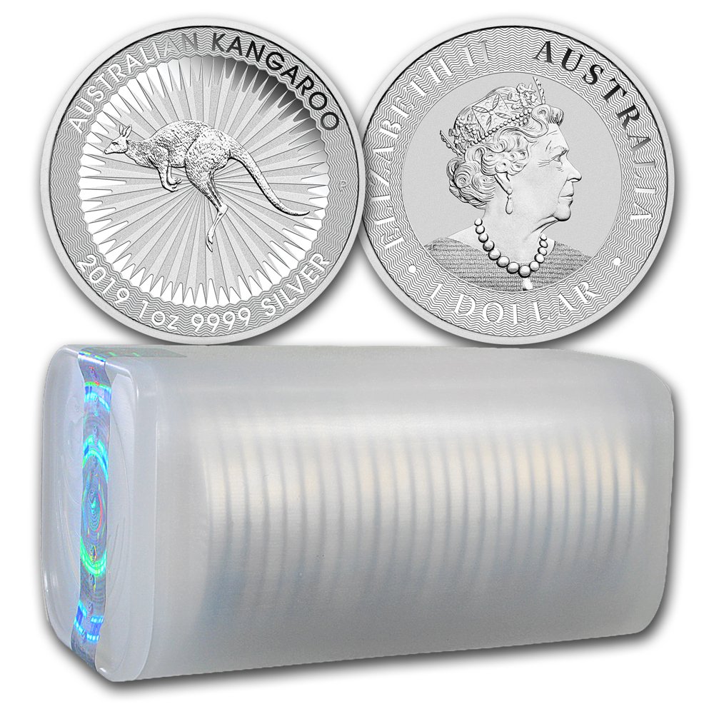 Perth Mint 2019 Australia 1 oz Silver Kangaroo (25Coin Tube)