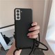 thumbnail image 1 of Funda de teléfono con correa de cuerda cruzada, carcasa de silicona suave para Samsung S23 Ultra S22 Note 20 S21 Plus S20 FE A73 A53 A72 QYM unisex, 1 of 2