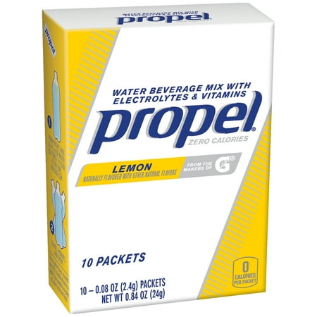 Green Lemon Flavor 6 Packets - (4 Pack) Propel Powder Packets Lemon With Electrolytes, Vitamins and No Sugar, 10 Ct