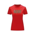 thumbnail image 2 of Playera Blusa Con Estampado Merry Christmas Estilo Animal Print Ropa Para Mujer Color Rojo Talla Chica Marca Emil SaEs, 2 of 4