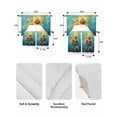 thumbnail image 5 of Yellow Sunflower Swag Curtains for Living Room/Bedroom Windows, Spring Butterfly Teal Abstract Vintage Kitchen Curtains and Valances Set 36 Inch Length, Light Filtering Swags Valance Curtain Panels, 5 of 5