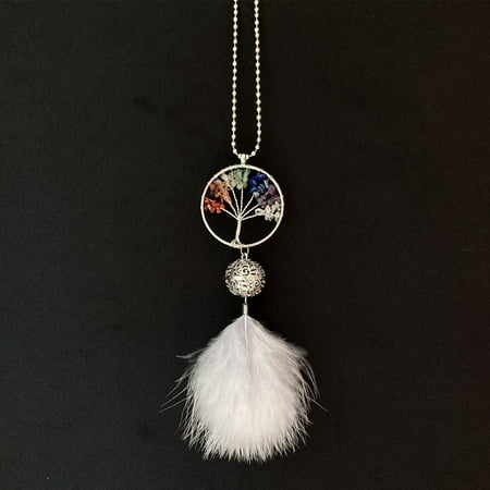 

Toyella Feather Dream Catcher Auto Pendant Grey