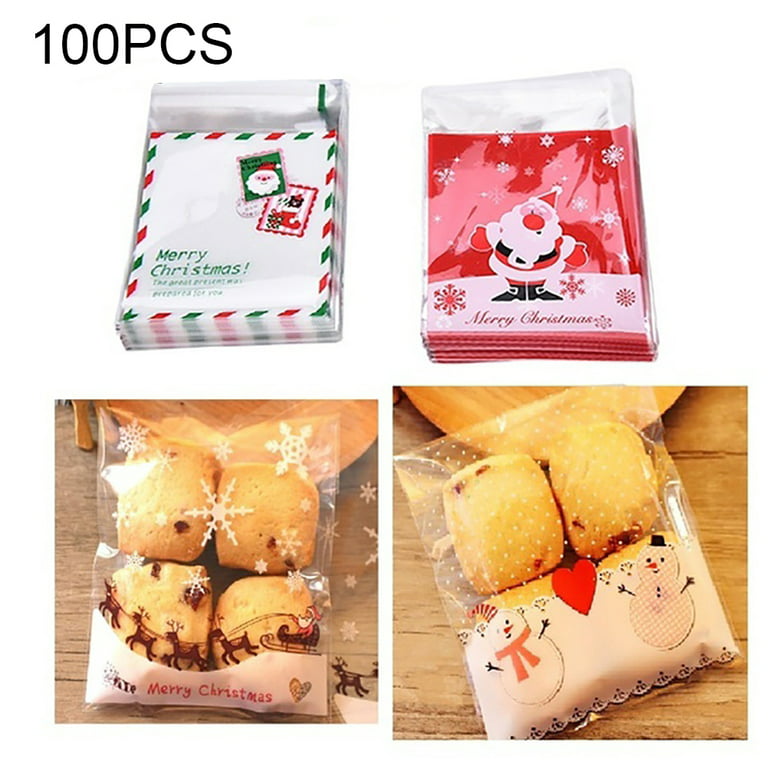 10pcs, Christmas Square Self-sealing Zipper Bags For Handmade Cookies,  Snowflake Pastries, Baking Packaging Bags And Storage Bags, Christmas  Decoratio