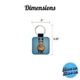 thumbnail image 5 of Llama Cute Faux Leather Square Keychain, 5 of 7