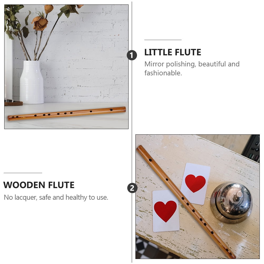 FOMIYES Traditional Small Kids Flute Set in Brown Color - Beginner Friendly Musical Instrument for Children