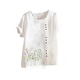 thumbnail image 1 of Camisetas de Manga Corta para Mujeres, Camiseta de Manga Corta Impresa Casual Hecha de 95% Poliéster 5% Spandex para Todas las Estaciones, Camisetas de Manga Corta para Mujeres, 1 of 6