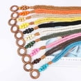 thumbnail image 4 of Namzi Bohemian Woven Tassel Belt Boho Handmade Beaded Ring Waist Wrap, Long Skinny Belt for Dresses Skirts, Cotton Linen Apparel Decorative Belt, 1 Piece,Brown, 4 of 4