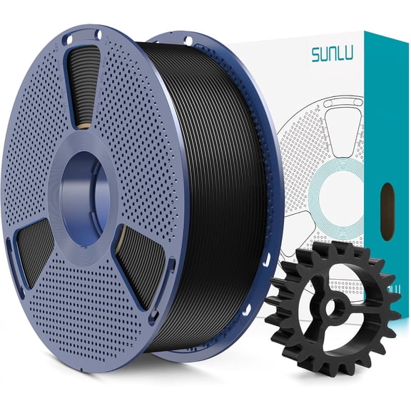 PLA 2.0 3D Printer Filament, Upgrade PLA  Filament 1.75mm, Tougher and Stronger, Neatly Wound PLA Plus Filament, Dimensional Accuracy  /-0.02mm, 1KG Spool(2.2lbs), Black