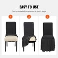 thumbnail image 6 of KFFKFF 4-Piece Black Long Spandex Folding Chair Cover Wedding Party Dress, 6 of 10